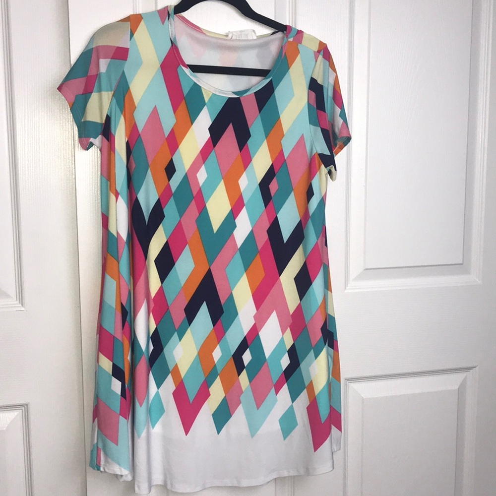 Boutique Peach Love Sz Med shift dress w/ pockets